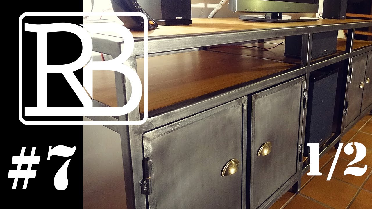 Meuble de télévision métal et bois 1/2 - DIY // ⓇⒷ