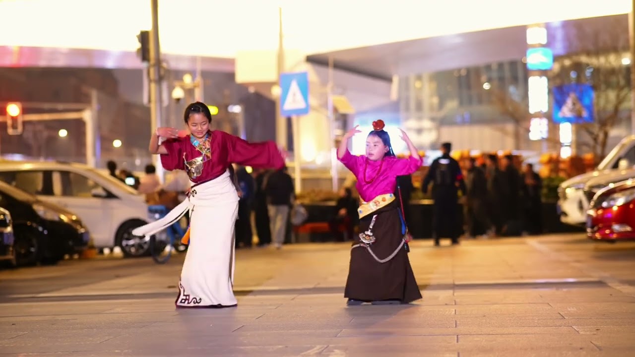 拉姆,小舞者《如意锅庄 二》🌹Tibetan dance 💖  tibetan guozhuang dance💖tibetan song💖