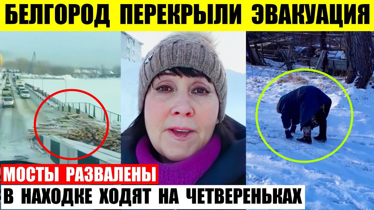 Белгород перекрыли эвакуация. В Находке ходят на четвереньках. Мосты на Алтае развалены.