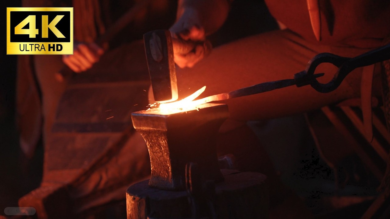 Rhythm of the Anvil | Blacksmith ASMR for Sleep | 4K