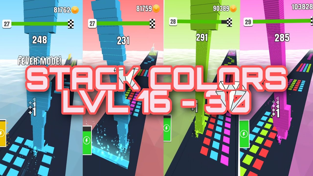 Stack Colors Gameplay lvl 16 - 30 (part 2) walthrought