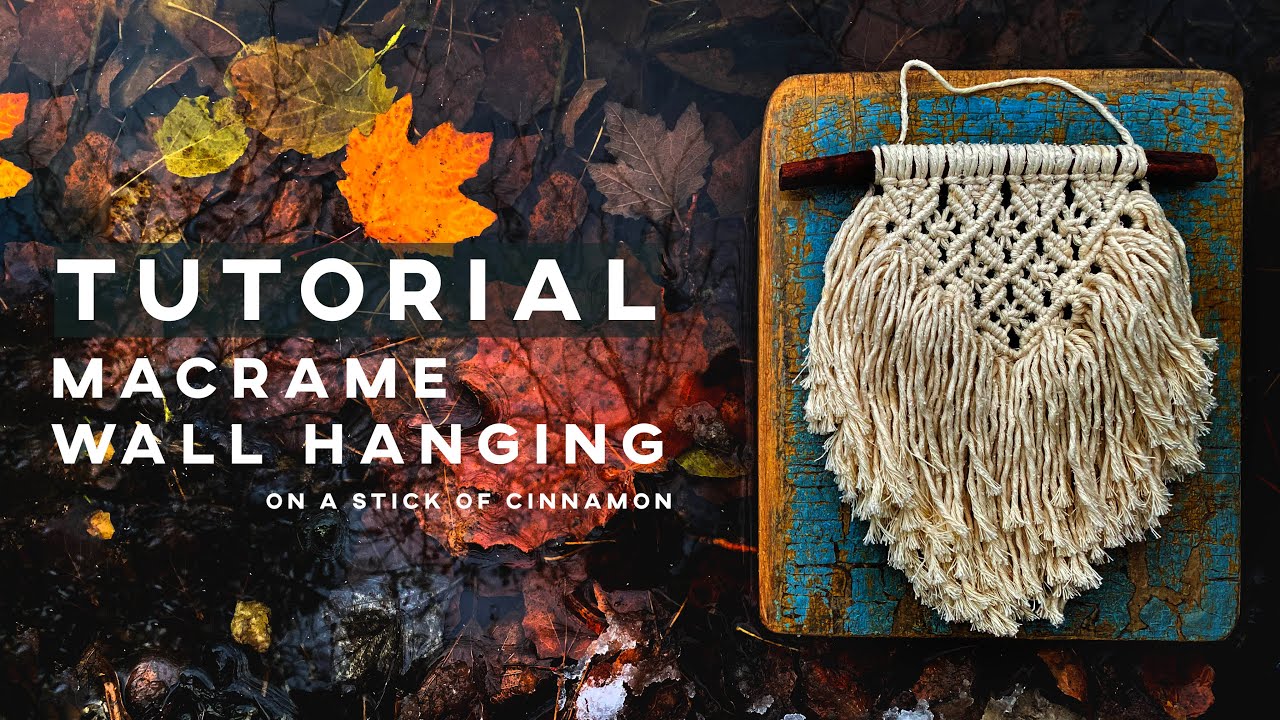 Tutorial Macrame Wall Hanging on a Stick of Cinnamon #2