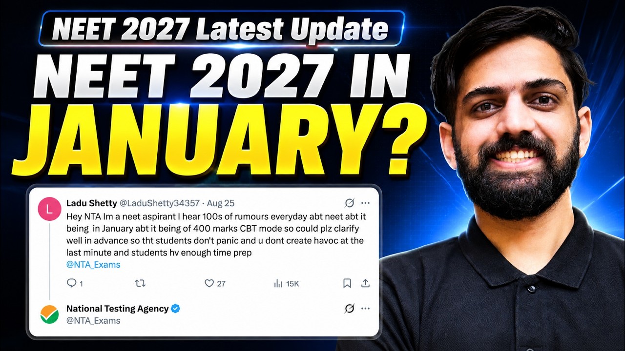 NEET 2027 in January | NEET 2027 Latest Update by NTA | NEET UG 2027 latest News Today