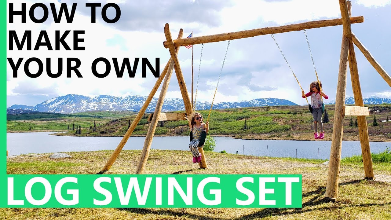 LOG SWING SET PROJECT  |  DIY | use beams or logs