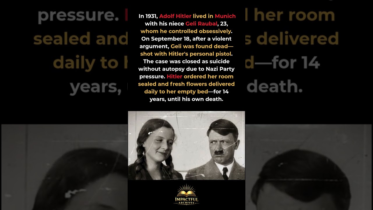 Hitler's Dark Obsession with His Niece #WW2 #History