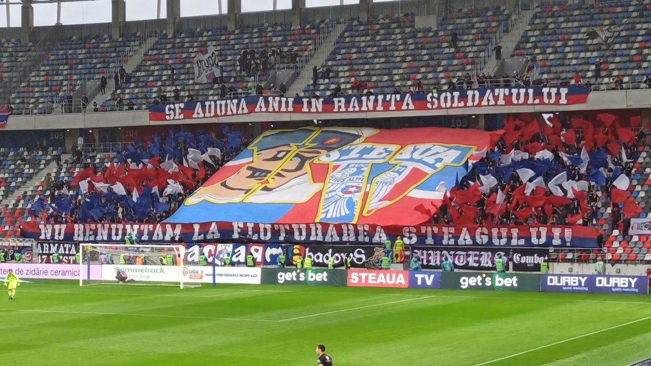 Steaua București - Șelimbăr, coregrafie armata 47, peluza Sud