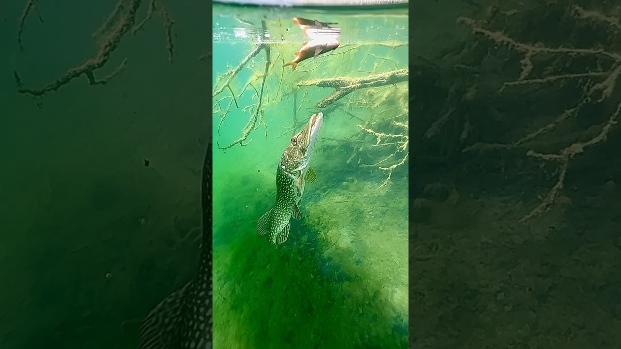 #pike #musky #brochet #esox #hecht #nature #clearwater #pikeattack #fishingshorts #shorts #csuka