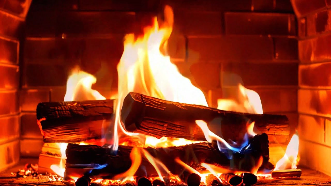 🔥Cozy Fireplace Ambience – Glowing Logs, Warm Brick Hearth, and Gentle Crackling Fire Sounds