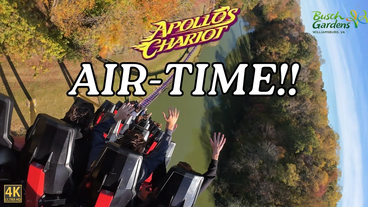 Apollo's Chariot Back Row POV (4K 60fps) - Busch Gardens Williamsburg