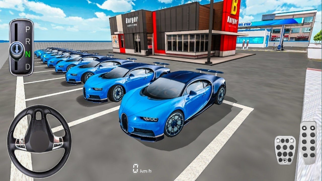 New sports Car Buggati chiron Car stuck for parking showroom–3d driving class Android games#cars 