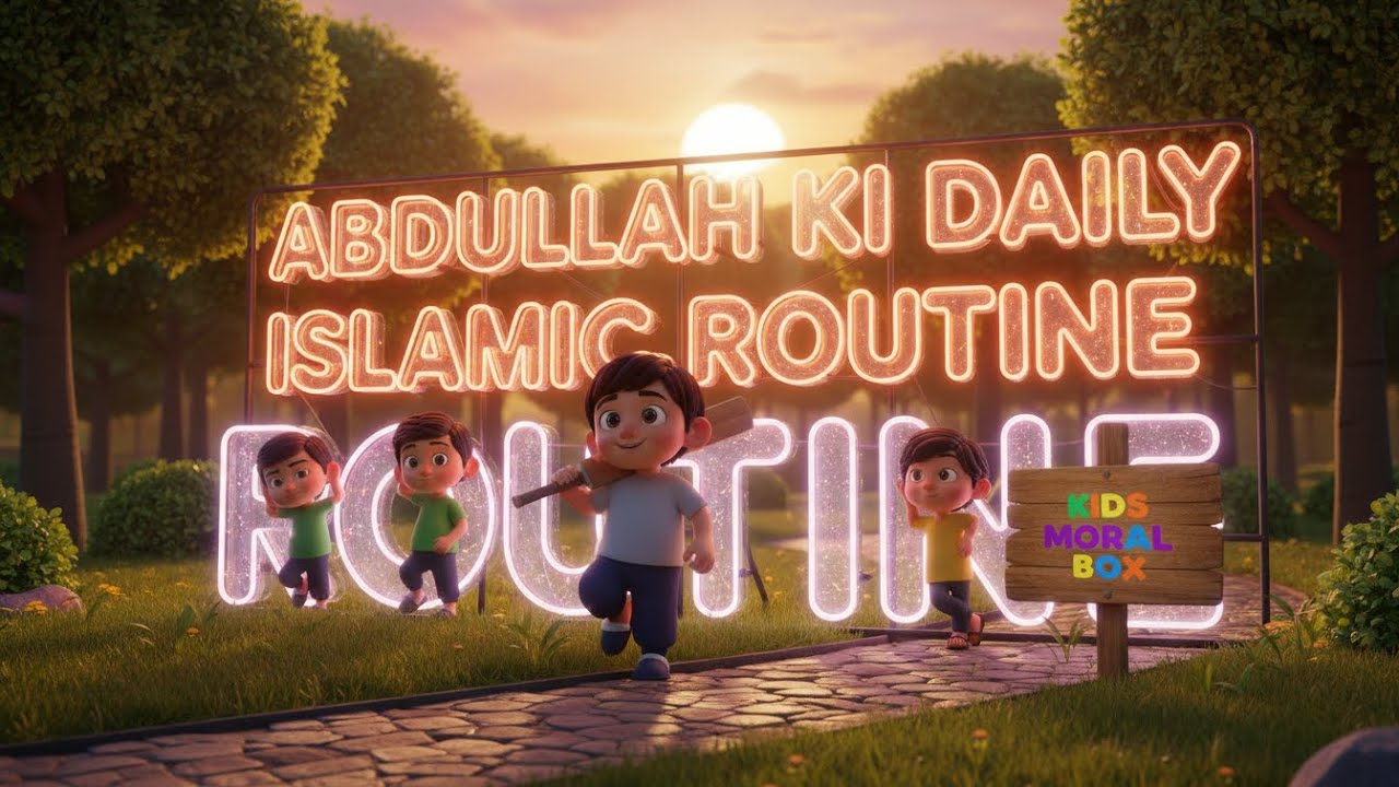 Abdullah Ki Daily Islamic Routine | Daily Routine of a Muslim Kid  | Kids Moral Box