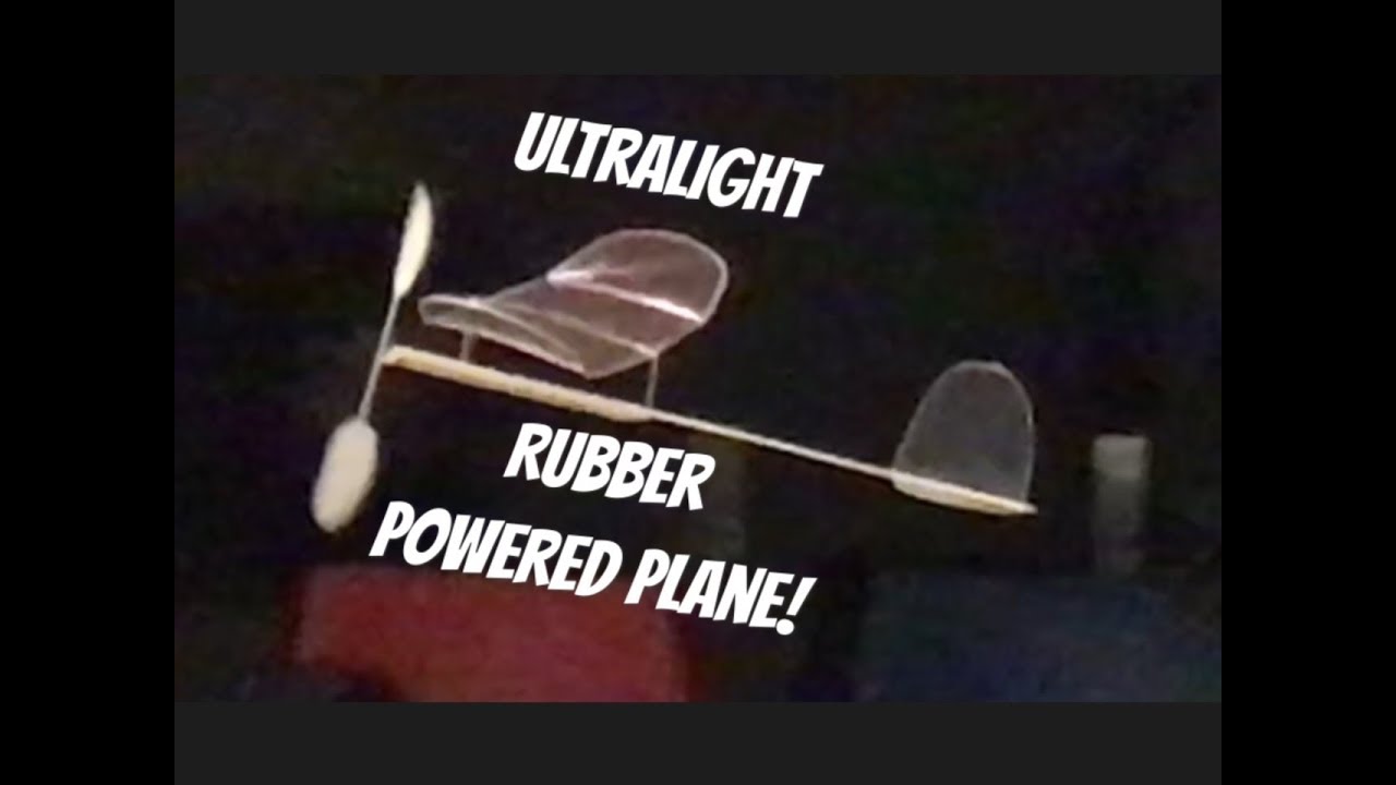 Ultralight Indoor Rubber Powered Airplane - Some Nice Flying!