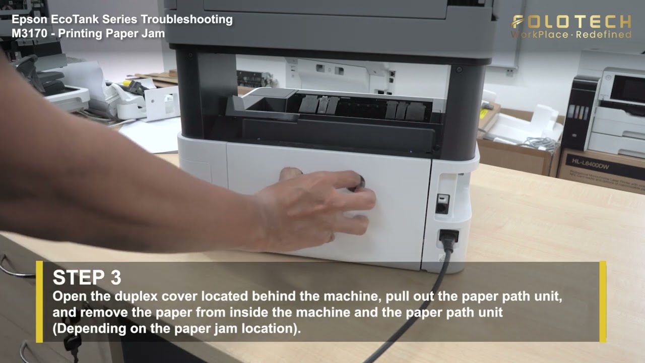 How to Troubleshoot Epson EcoTank M3170 Printing Paper Jam Problem