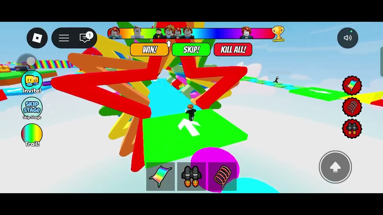 I play with my sister mega obby in roblox in my second video