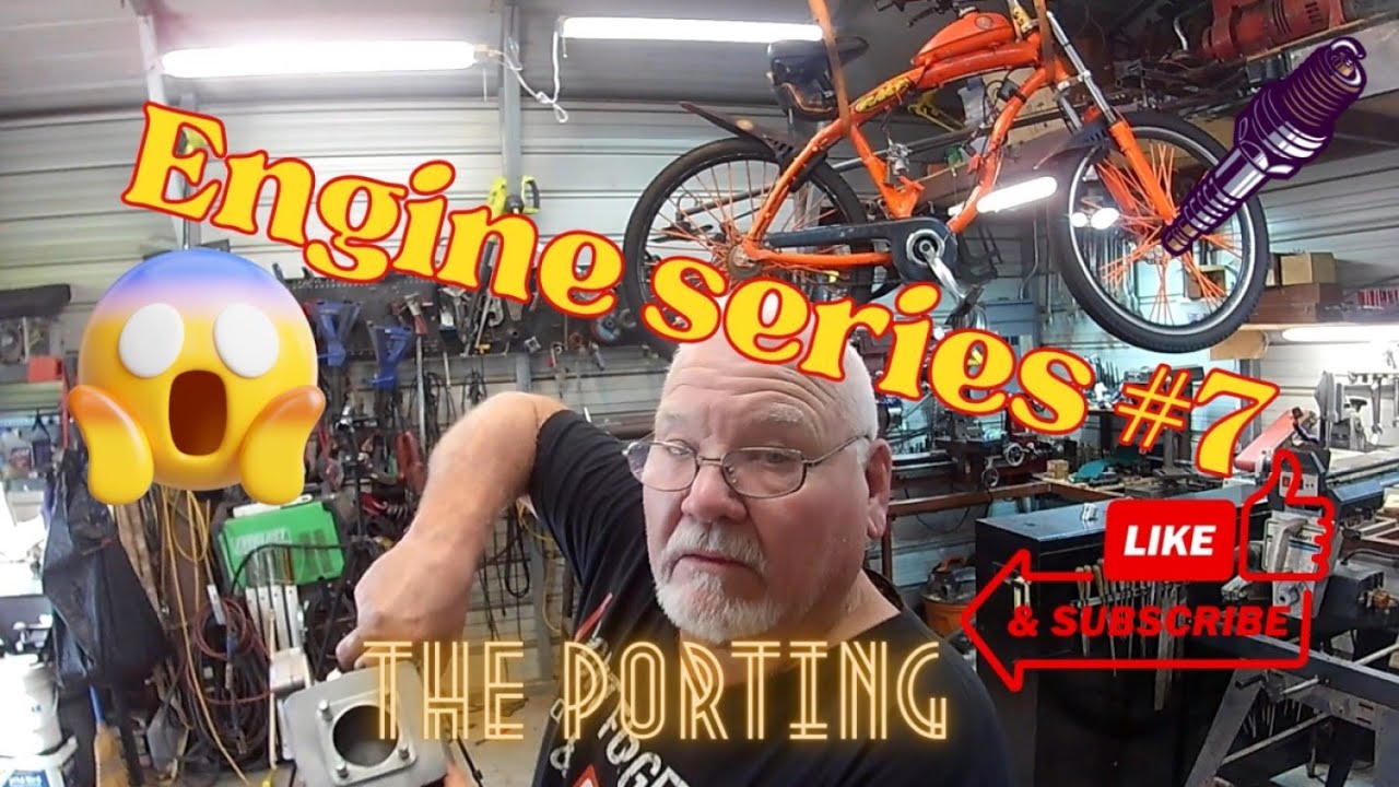 Motorized bike engine series #7 porting polishing and power makes heat.