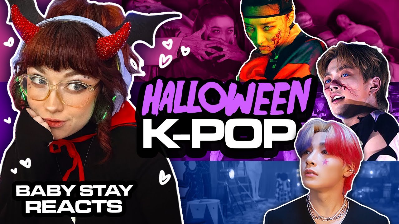 REACTING TO HALLOWEEN KPOP AGAIN!? (DreamCatcher, Ateez, SKZ, DPR IAN & More) || BABY STAY REACTS
