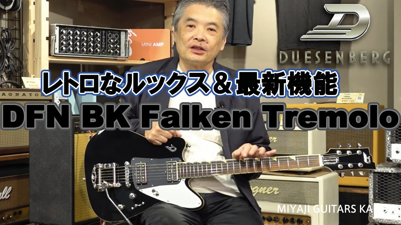 Duesenberg DFN-BK Falken w/ Tremolo (Black)＊こちらのギターは販売済みです