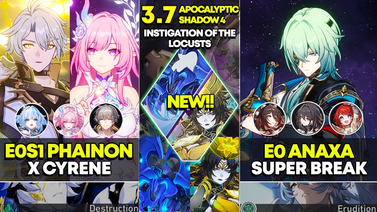 E0S1 Phainon x Cyrene & E0 Anaxa Super Break | Apocalyptic Shadow 4 | Honkai Star Rail 3.7