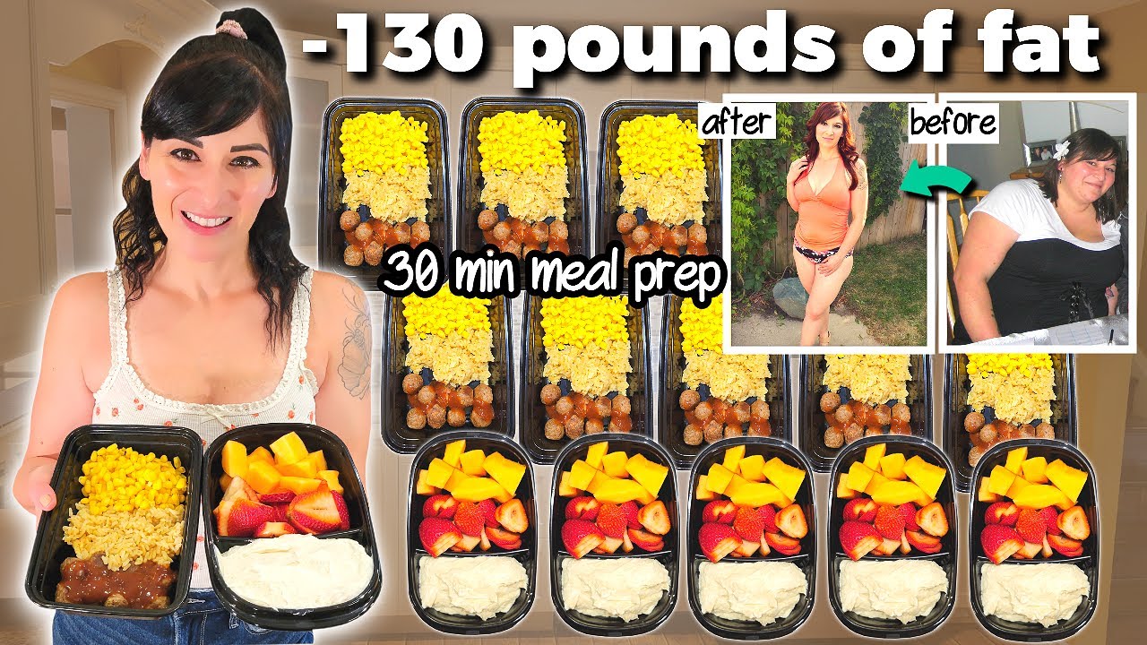 My Easy PORTION CONTROL Meal Prep | EXACTLY How I LOST 130 POUNDS of FAT