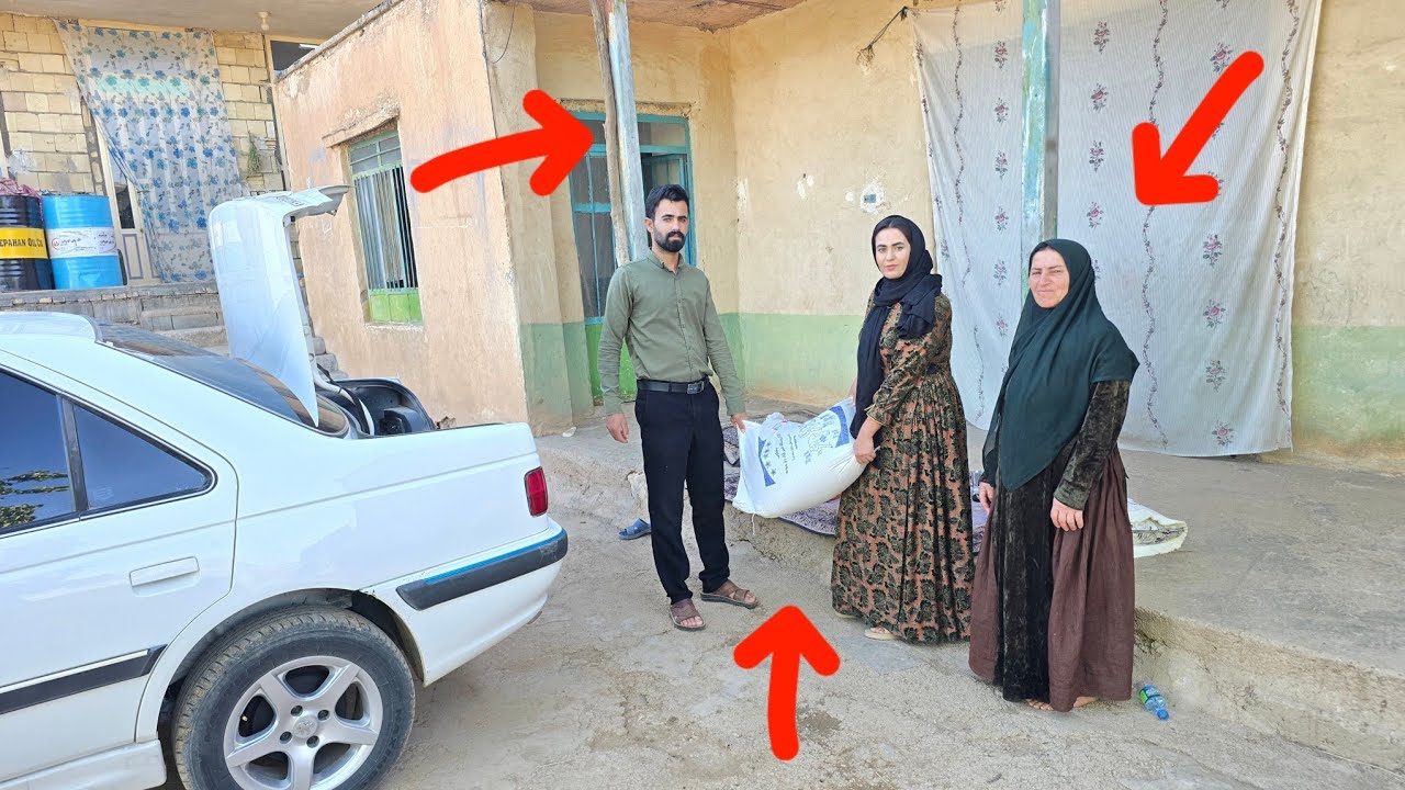 Buying Rural Rice: Ali and Parisa's trip to a beautiful village to buy rice.  #village  #rural 