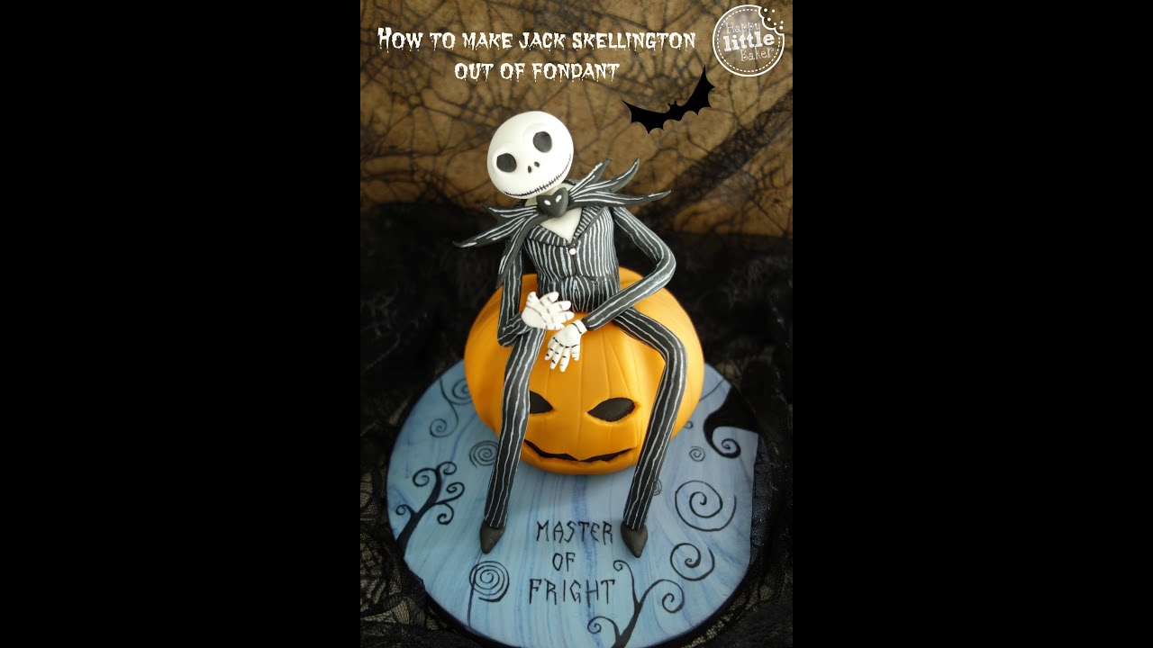 How to make Jack Skellington (Nightmare Before Christmas) out of fondant