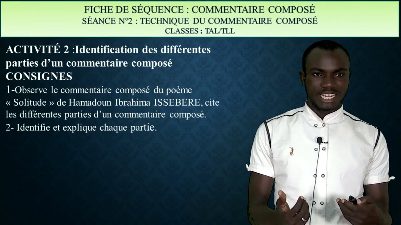 TLL TAL Lettres leçon4 Commentaire Composé Technique du Commentaire Composé