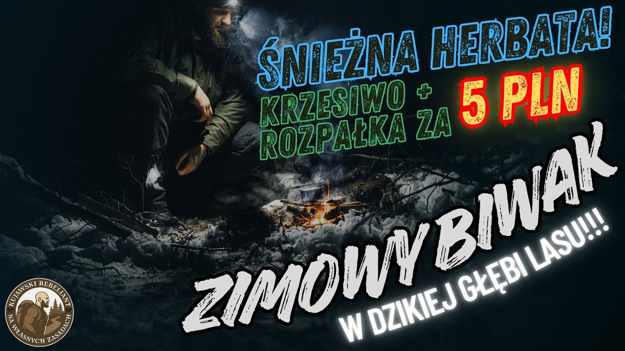 Jak rozpalić ogień krzesiwem w zimę? Śnieżna herbata i biwak w dzikiej głębi! Czy nóż Mora da radę?
