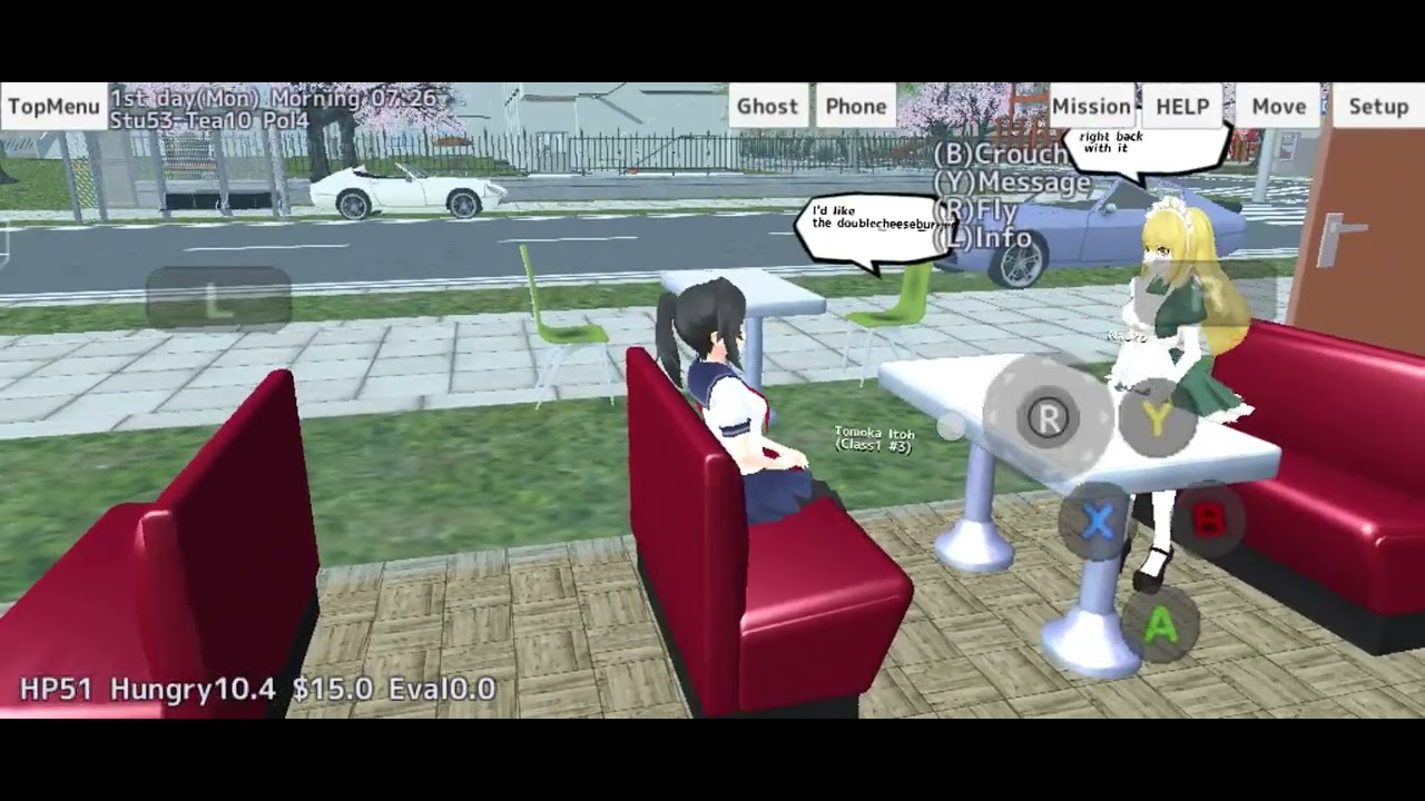 How to die a person in schoolgirls game 🎮