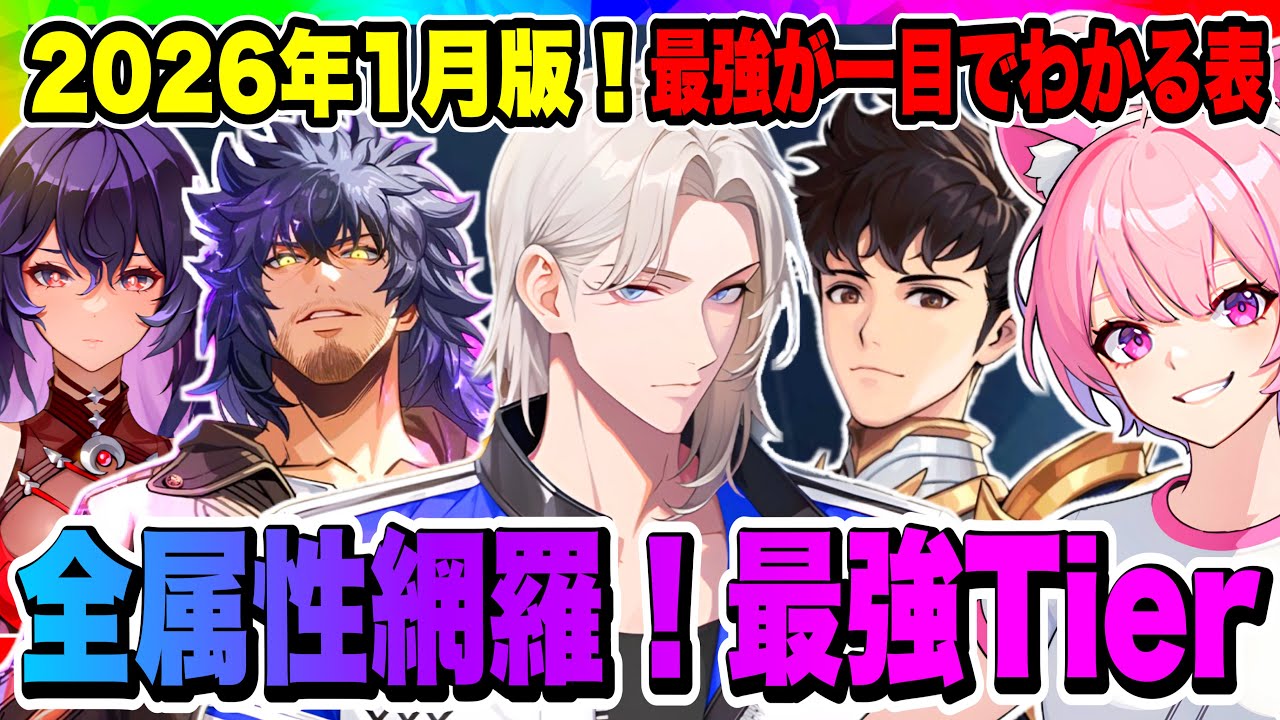 【俺アラ】最強Tier2026年1月版！全属性の最強編成がわかる！育成順やリセマラの参考に！育成素材を無駄にしないように注意しよう！！！【俺だけレベルアップな件・ARISE・公認クリエイター】