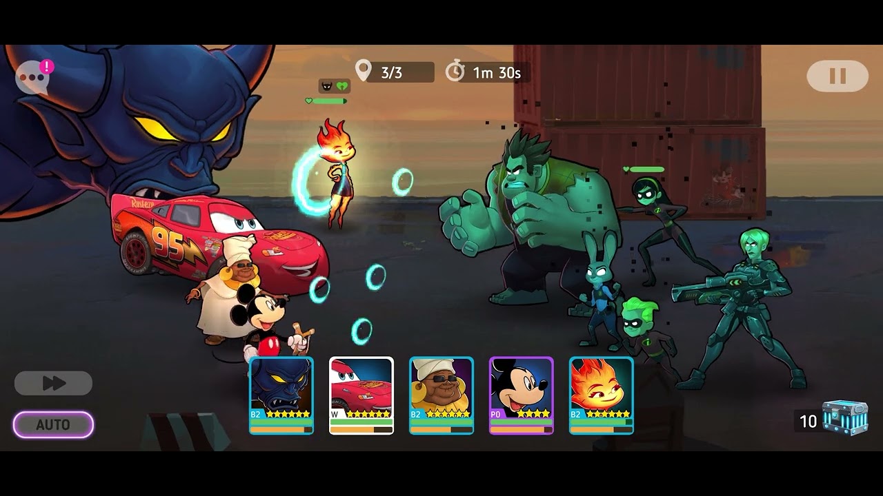 Playing Disney heroes battle mode! 5 rounds.