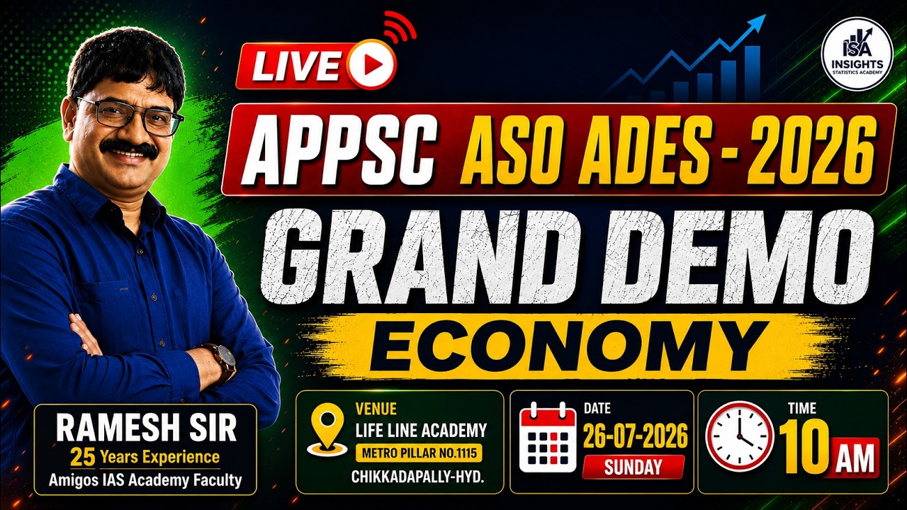 APPSC ASO ADES 2026 GRAND DEMO 🔥 ECONOMY | LIVE at 10 AM | APPSC TGPSC ASO MPSO | Must Watch