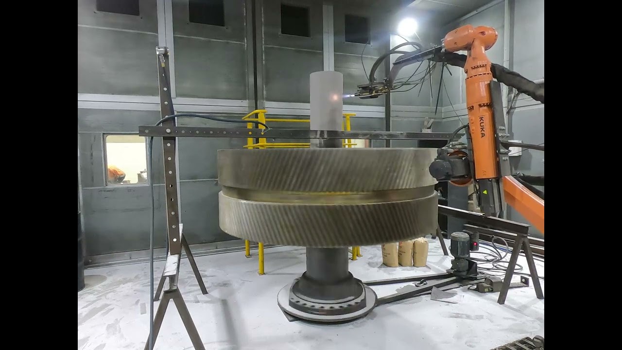 HVOF Coating a Large Gear Shaft