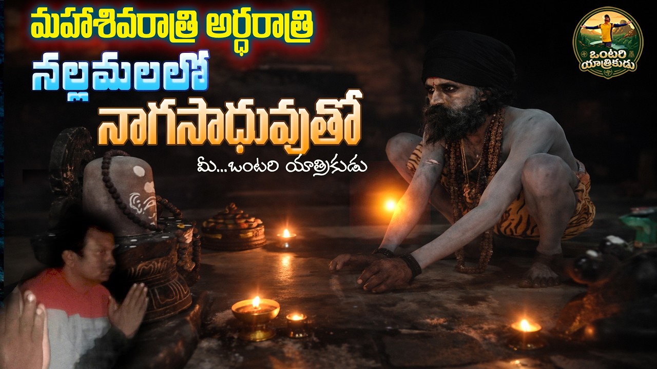మహాశివరాత్రి అర్థరాత్రి నల్లమలలో నాగ సాధువు ధర్శనం. Naga Sadhu in Nallamala