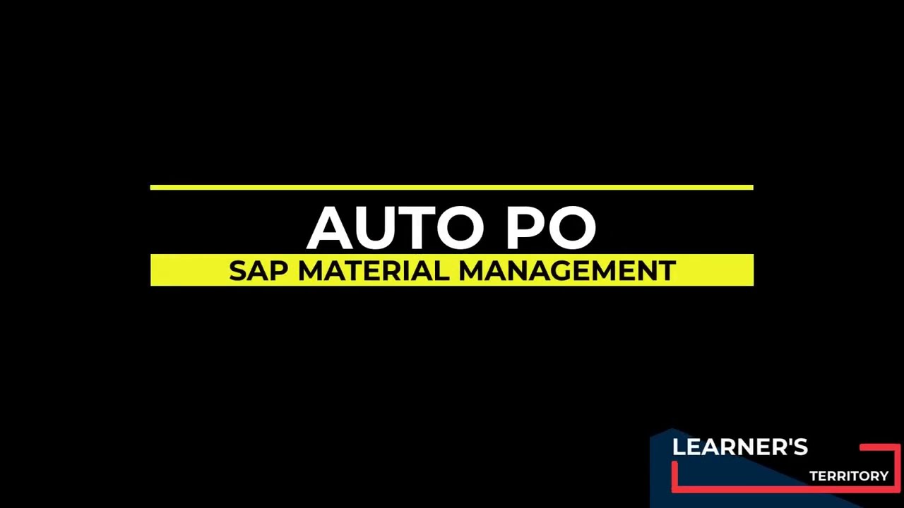 How to create Automatic Purchase Order (Auto PO) in SAP MM? | SAP MM Course