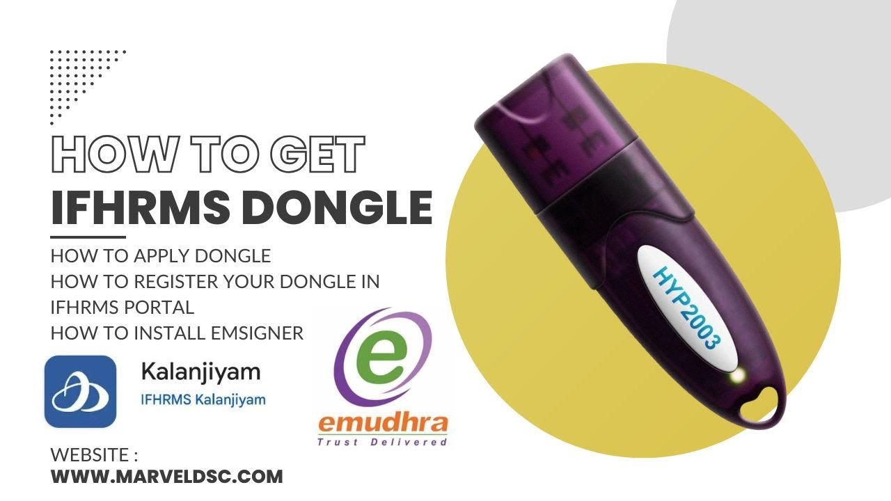 How to Register EMSigner Dongle in IFHRMS Portal | IFHRMS eSign Full Process