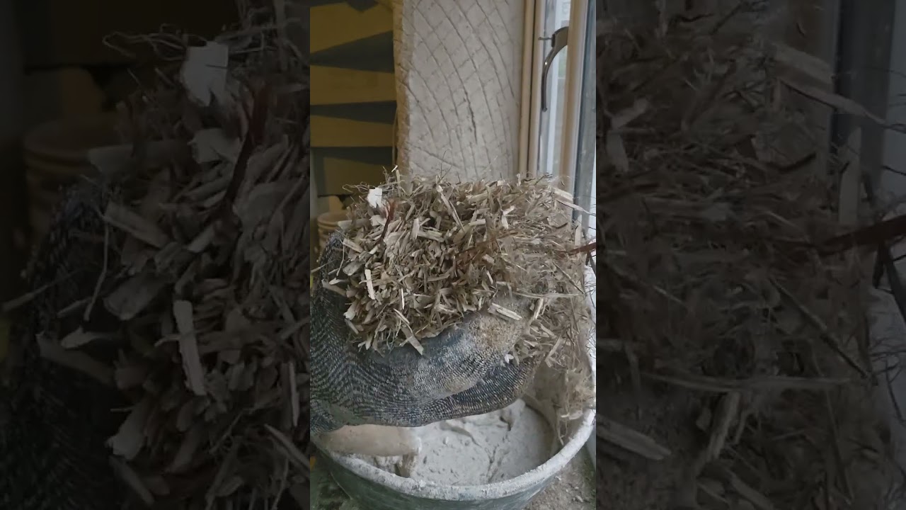 How to make hemp lime plaster. easy wat for beginners. #eco #hemp #lime