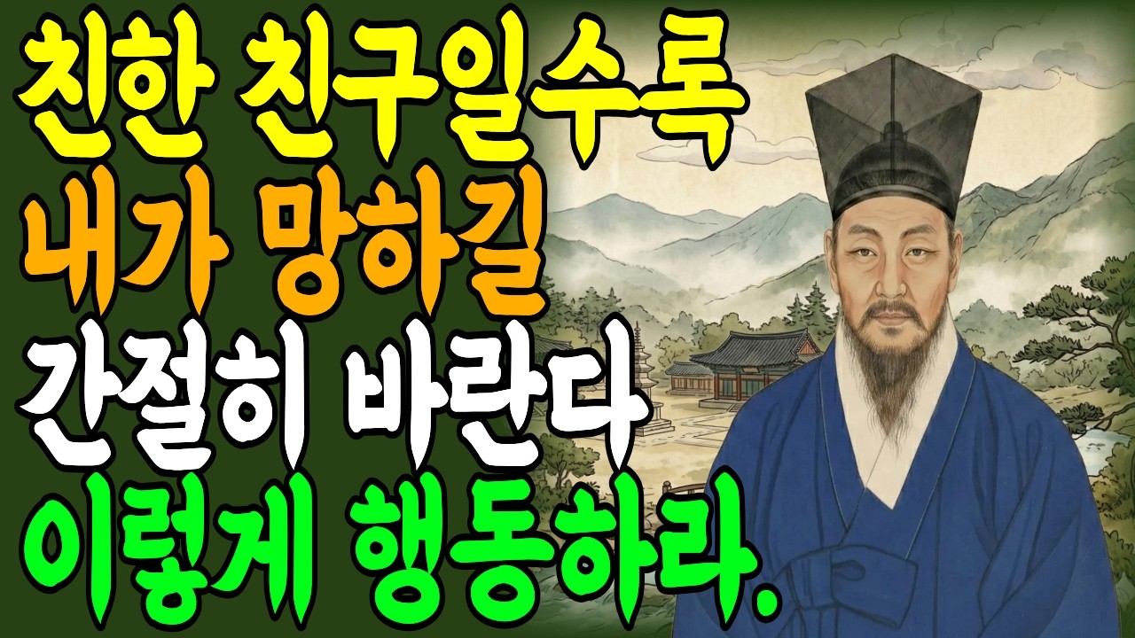 가까운 친구일수록 내가 망하길 바란다 이렇게 처신하라 ㅣ정약용 인생명언 ㅣ인간관계명언 ㅣ오디오북