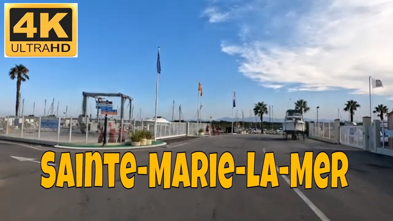 Sainte-Marie-la-Mer 4k - Driving- French region