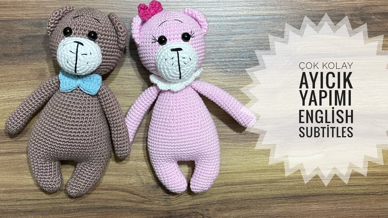 Amigurumi Kolay Ayıcık Yapımı 3/3 (gövde) Eng Subtitles #amigurumiteddybear #kolay ayıcıkyapımı