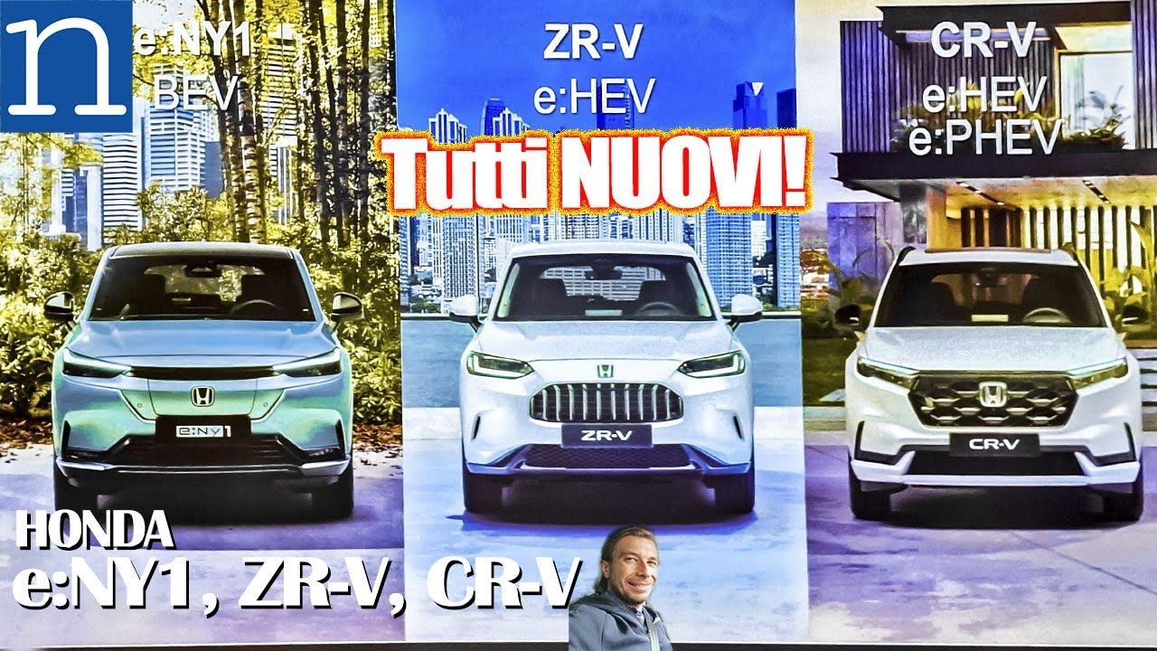 HONDA ZR-V CR-V e:Ny1 | Nuovi SUV elettrificati Hybrid Plug-In e 100% elettrico caratteristiche