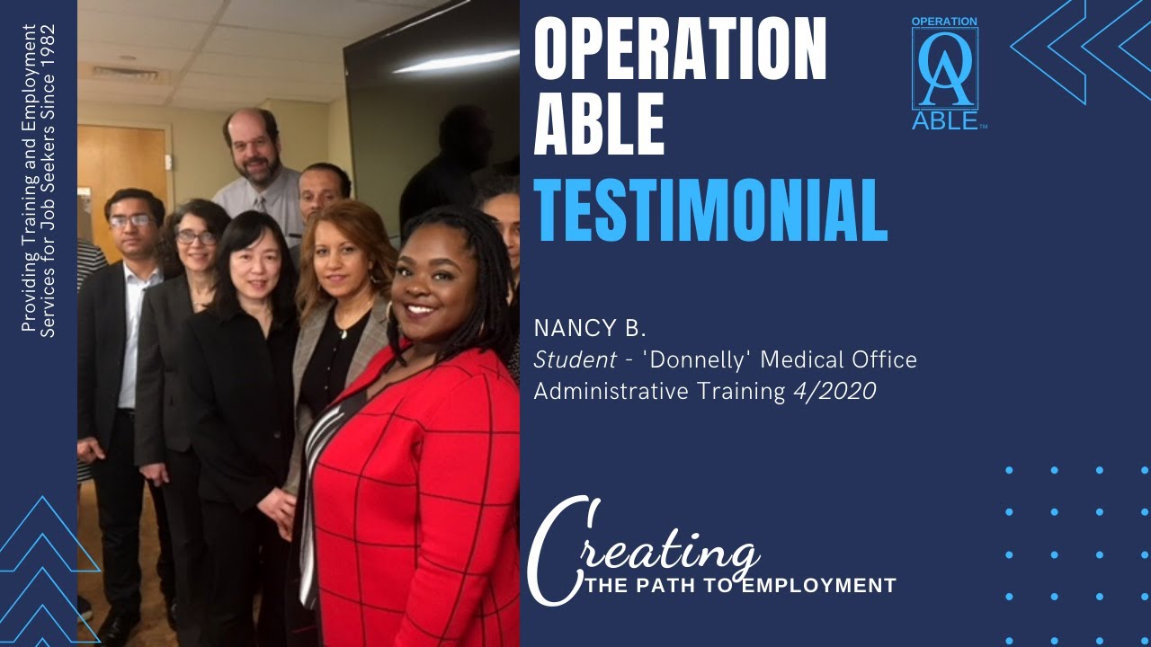 Nancy B. - STUDENT in Donnelly Medical Office Admin Training Program at Operation ABLE