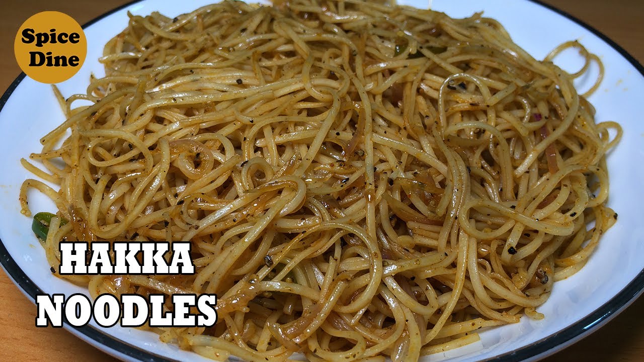 Simple Hakka Noodles Recipe without Vegetables - How to Make Hakka Noodles