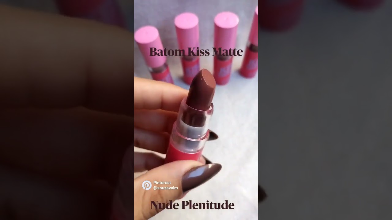 cor real do Batom Kiss Matte, cor: Nude Plenitude #avon #colortrend #makeup #beauty #batom
