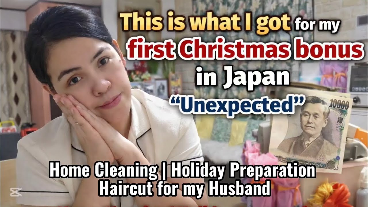First Christmas Bonus 🇯🇵 | Home Cleaning | Holiday Preparation | Haircut for My Husband