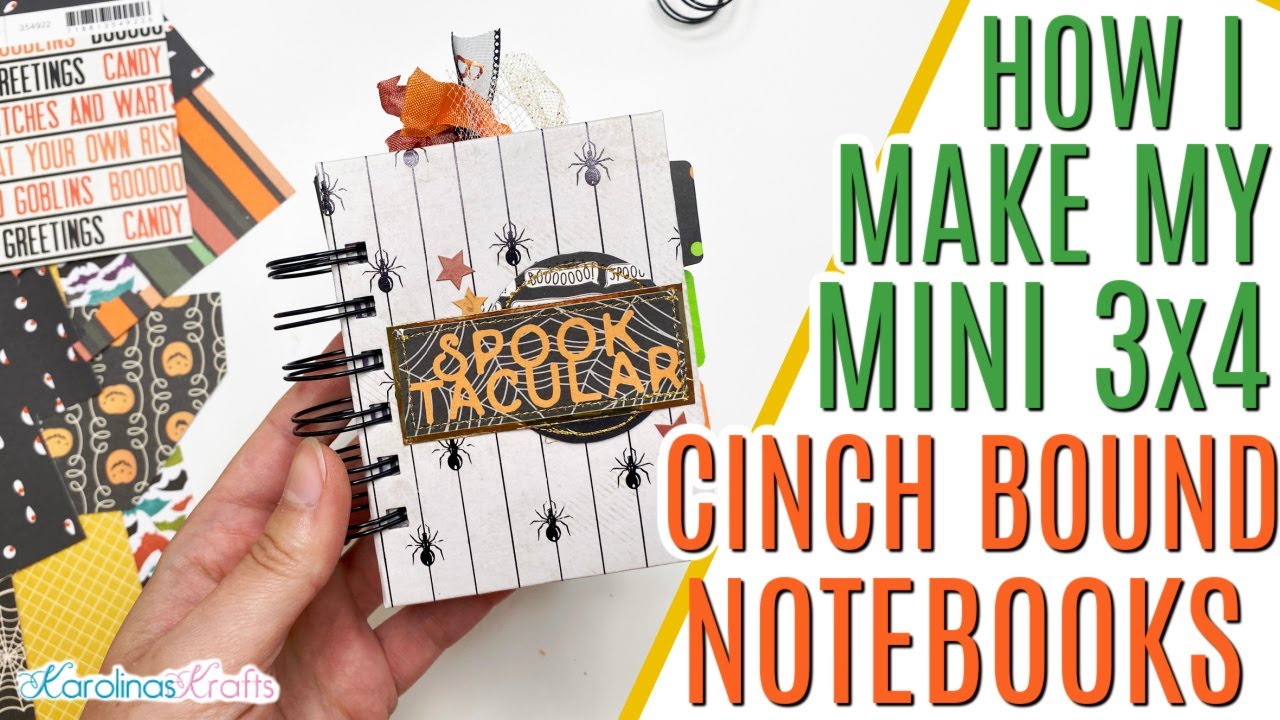 HOW I MAKE MY 3x4 MINI NOTEBOOKS! Mini Notebooks Cinch Binding Tutorial, Cinch Bound Mini Journals