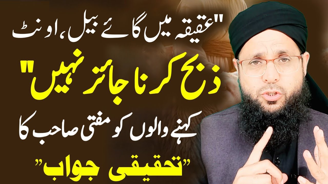 Aqiqa Mein Gaaye, Bail Aur Oont Zibha Karna Jaiz Nahi &mdash; Mufti Sahab&rsquo;s Tehqeeqi Jawab