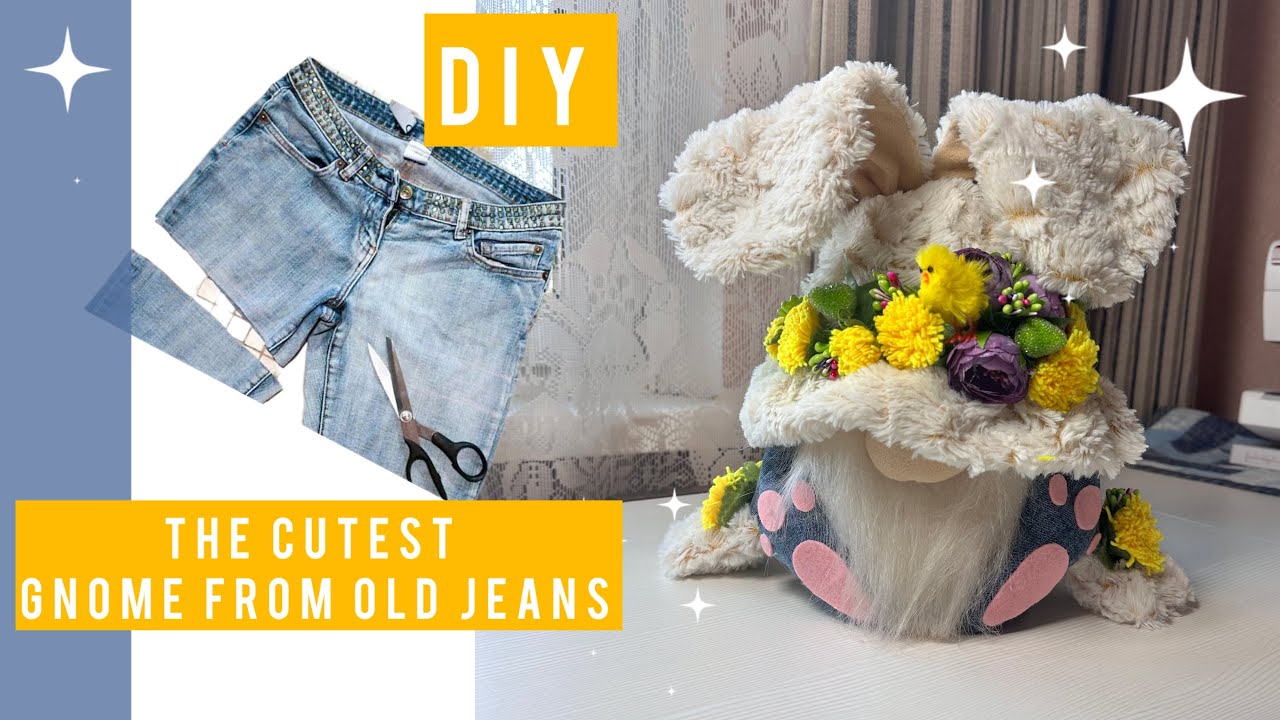 Easter Bunny Gnome with Dandelion Decor – DIY
