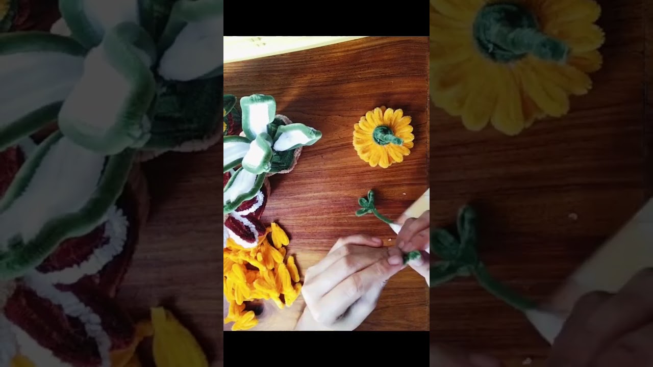 Tutorial- Handmade Fuzzy Wire Flowers in a Pot