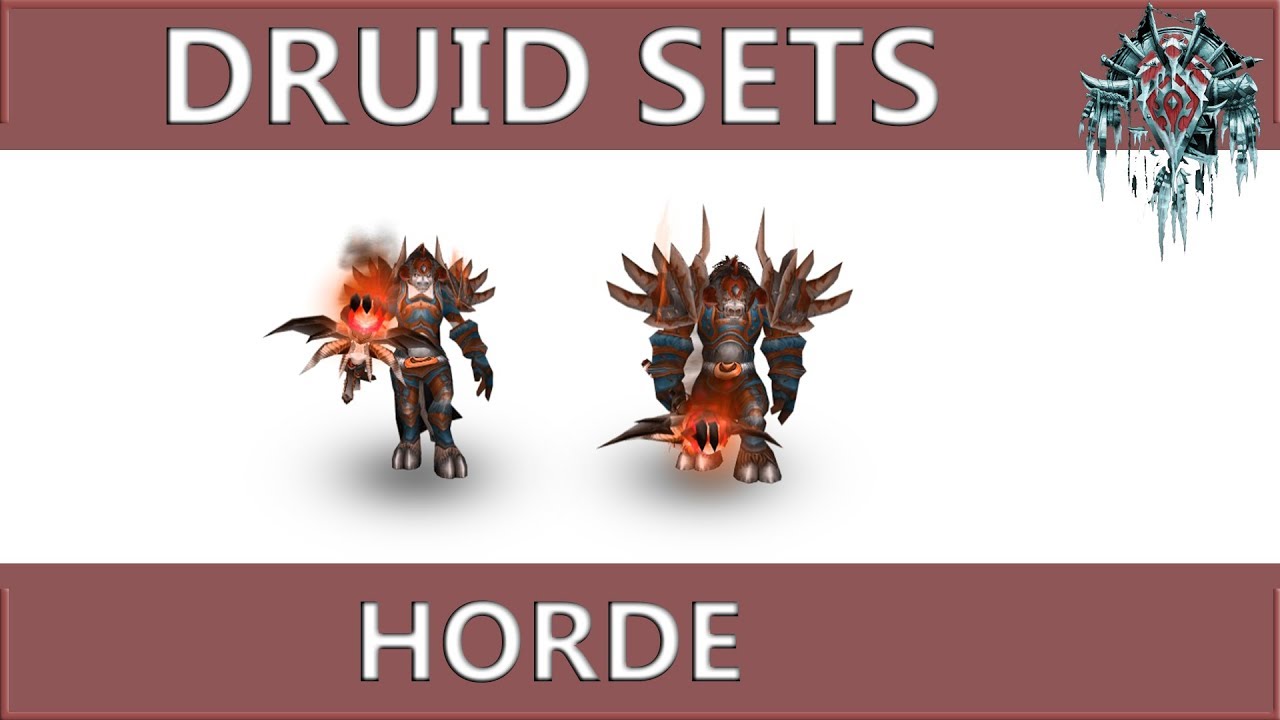 WOW Classic: Druid Horde all Sets and Animations