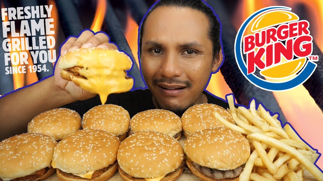kalau tak cukup cheese, kita tambah cheese! (mukbang malaysia) BURGER KING WHOOPER
